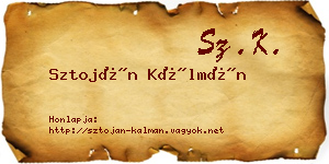 Sztoján Kálmán névjegykártya